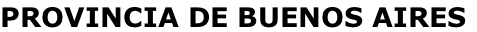 PROVINCIA DE BUENOS AIRES